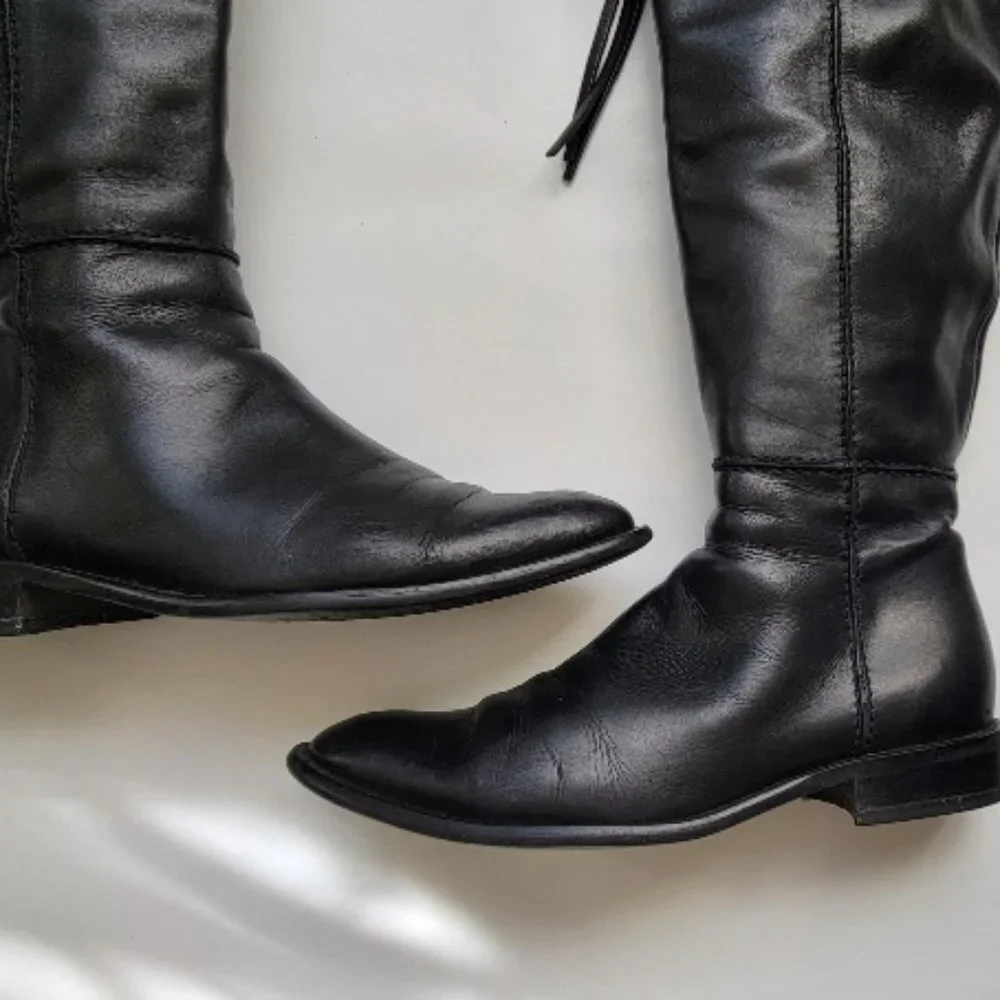 FRANCO BOSCHI TALL BOOTS WITH TASSEL SIZE 38 1/2 USED - Picture 10 of 14